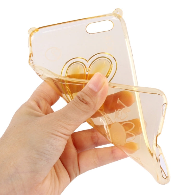 Rabbit Pattern TPU Protective Case with Lanyard and Holder for iPhone 6 Plus & 6S Plus