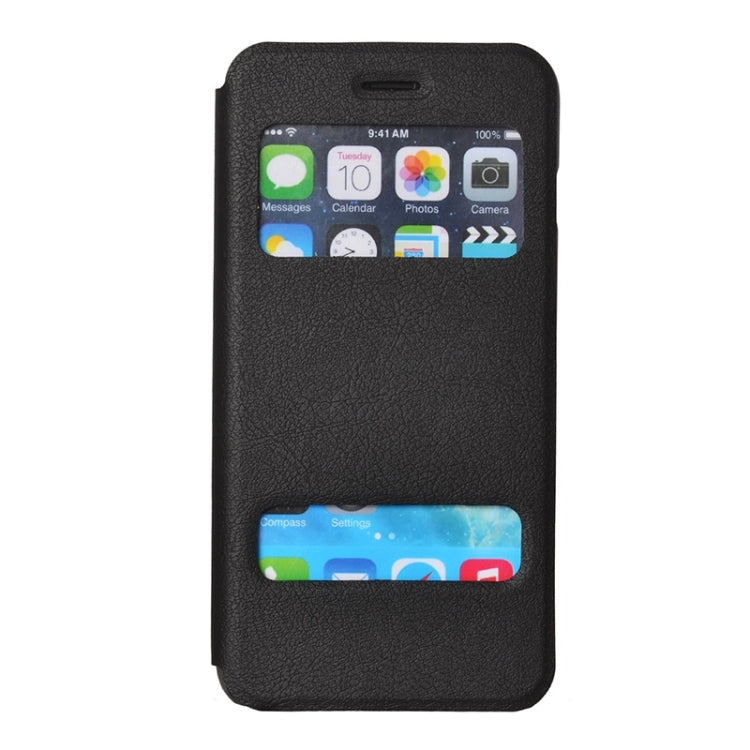 Horizontal Flip Leather Case with Holder & Wake-up / Sleep Function & Caller ID Display for iPhone 6 Plus & 6S Plus