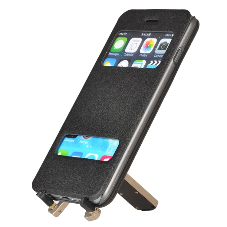 Horizontal Flip Leather Case with Holder & Wake-up / Sleep Function & Caller ID Display for iPhone 6 Plus & 6S Plus