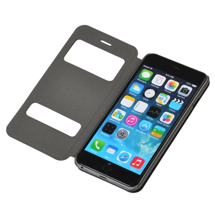 Horizontal Flip Leather Case with Holder & Wake-up / Sleep Function & Caller ID Display for iPhone 6 Plus & 6S Plus