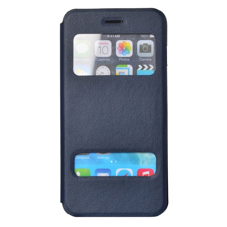 Horizontal Flip Leather Case with Holder & Wake-up / Sleep Function & Caller ID Display for iPhone 6 Plus & 6S Plus