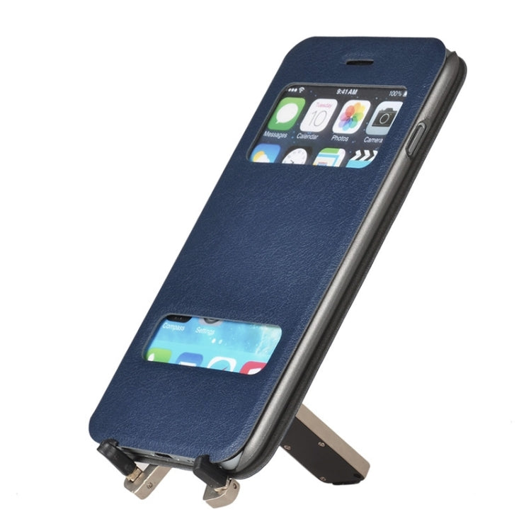 Horizontal Flip Leather Case with Holder & Wake-up / Sleep Function & Caller ID Display for iPhone 6 Plus & 6S Plus