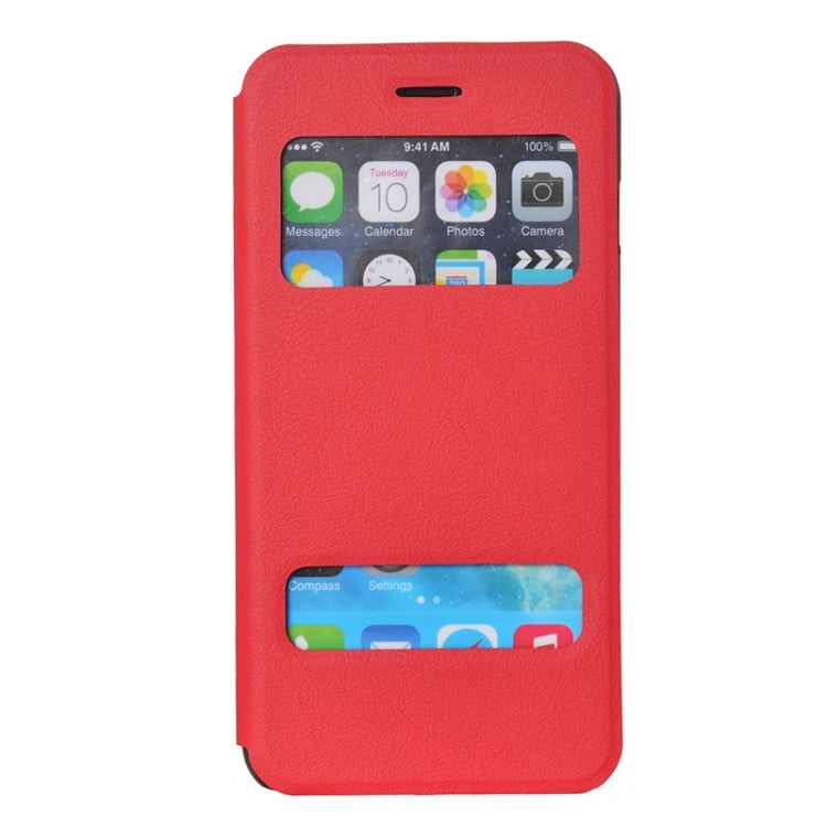 Horizontal Flip Leather Case with Holder & Wake-up / Sleep Function & Caller ID Display for iPhone 6 Plus & 6S Plus