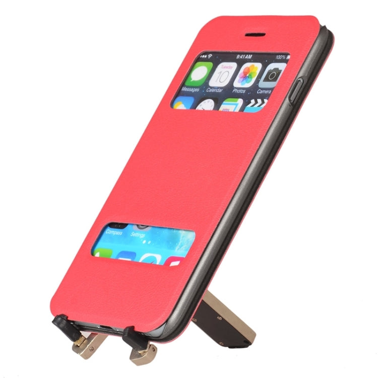 Horizontal Flip Leather Case with Holder & Wake-up / Sleep Function & Caller ID Display for iPhone 6 Plus & 6S Plus