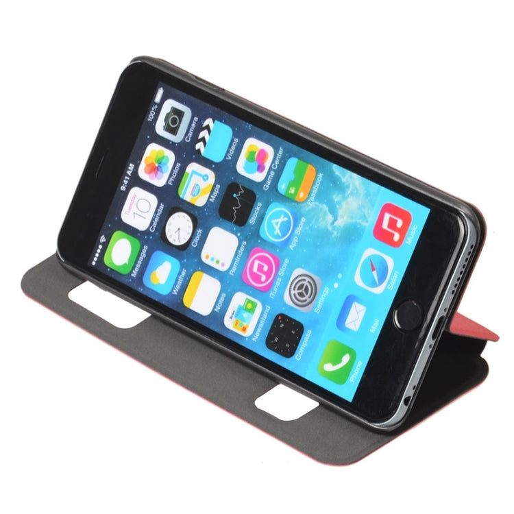 Horizontal Flip Leather Case with Holder & Wake-up / Sleep Function & Caller ID Display for iPhone 6 Plus & 6S Plus