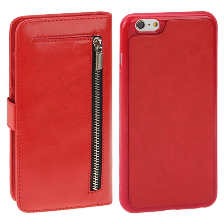 2 in 1 Separable Crazy Horse Texture Wallet Style Flip Leather Case for iPhone 6 Plus