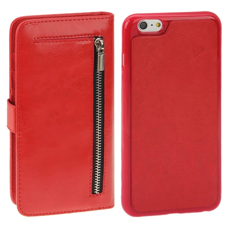 2 in 1 Separable Crazy Horse Texture Wallet Style Flip Leather Case for iPhone 6 Plus