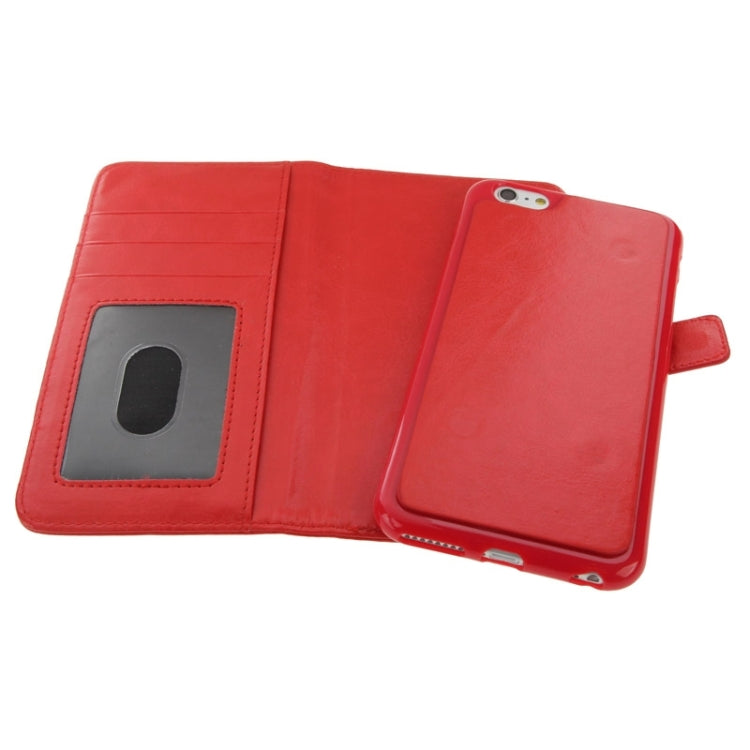 2 in 1 Separable Crazy Horse Texture Wallet Style Flip Leather Case for iPhone 6 Plus