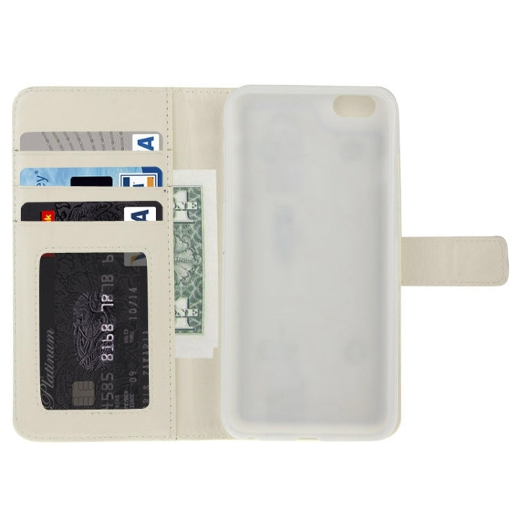 2 in 1 Separable Crazy Horse Texture Wallet Style Flip Leather Case for iPhone 6 Plus
