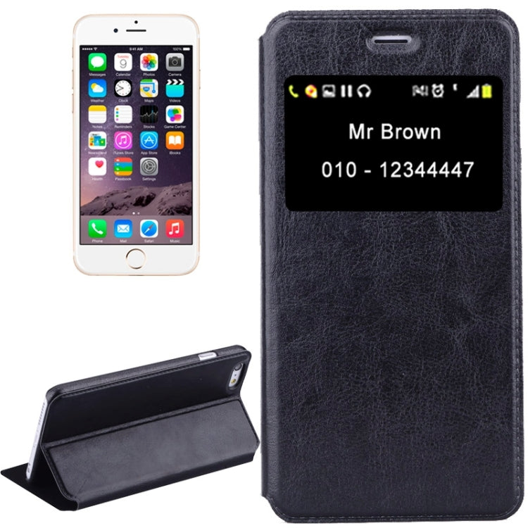 Crazy Horse Texture Leather Case with Holder & Call Display for iPhone 6 Plus & 6S Plus