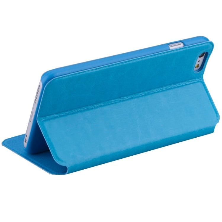 Crazy Horse Texture Leather Case with Holder & Call Display for iPhone 6 Plus & 6S Plus