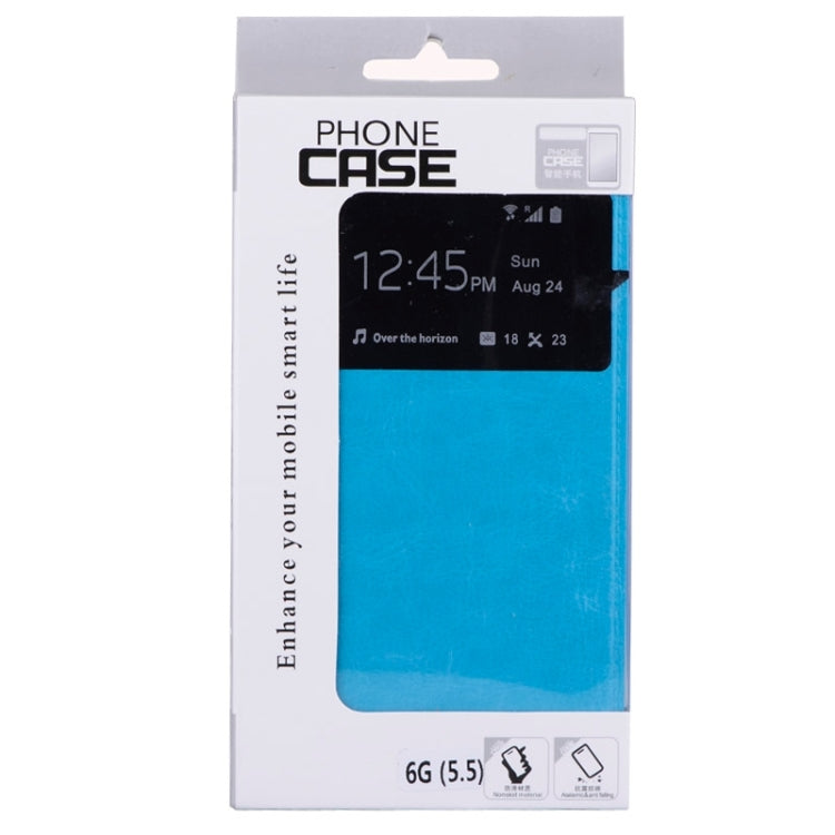 Crazy Horse Texture Leather Case with Holder & Call Display for iPhone 6 Plus & 6S Plus