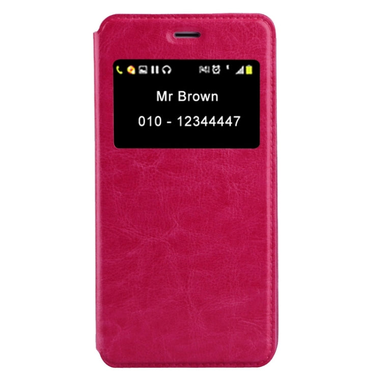 Crazy Horse Texture Leather Case with Holder & Call Display for iPhone 6 Plus & 6S Plus