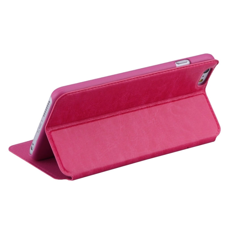 Crazy Horse Texture Leather Case with Holder & Call Display for iPhone 6 Plus & 6S Plus
