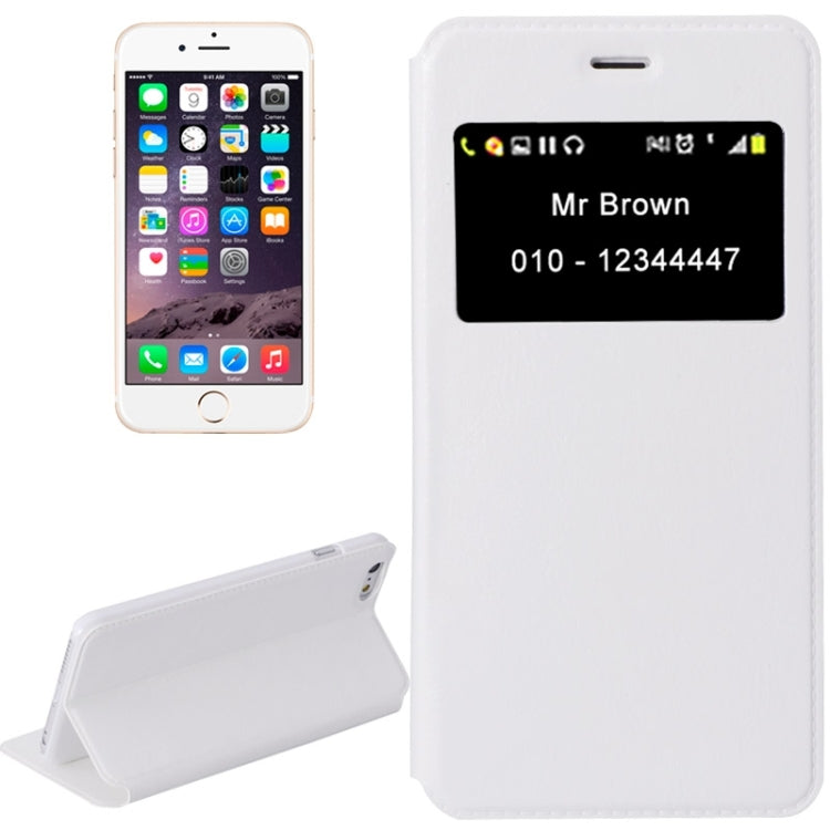 Crazy Horse Texture Leather Case with Holder & Call Display for iPhone 6 Plus & 6S Plus