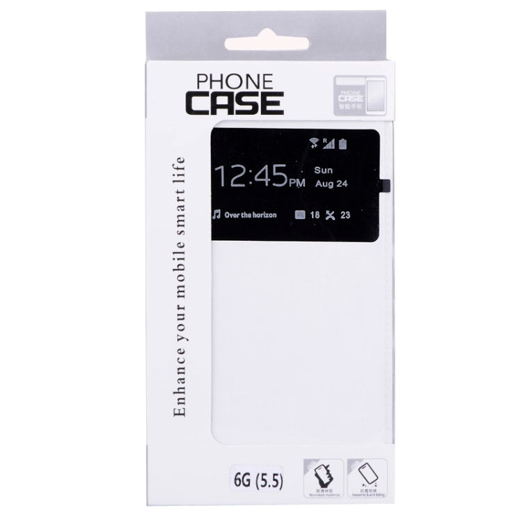 Crazy Horse Texture Leather Case with Holder & Call Display for iPhone 6 Plus & 6S Plus