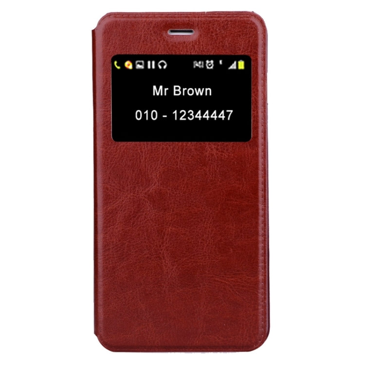 Crazy Horse Texture Leather Case with Holder & Call Display for iPhone 6 Plus & 6S Plus