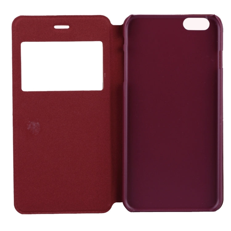 Crazy Horse Texture Leather Case with Holder & Call Display for iPhone 6 Plus & 6S Plus