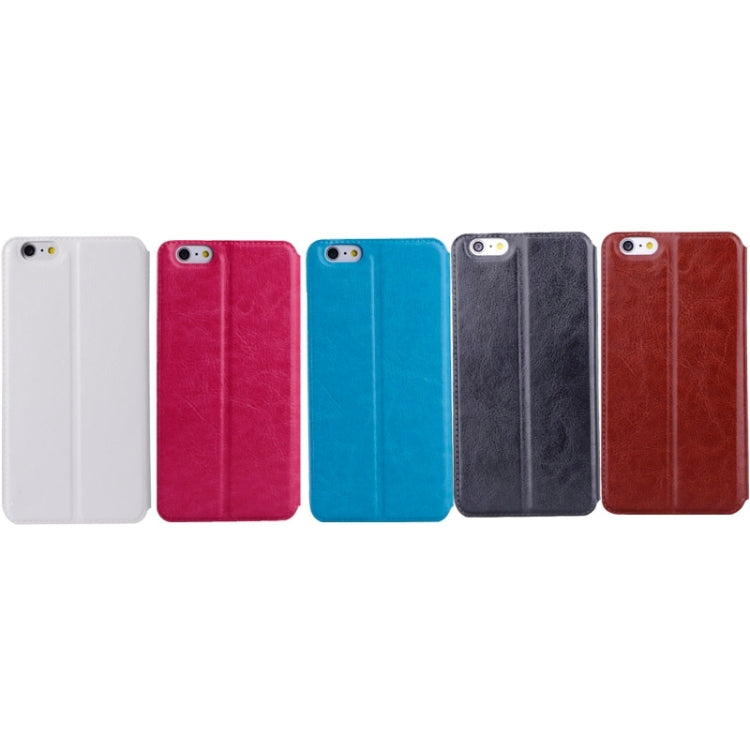 Crazy Horse Texture Leather Case with Holder & Call Display for iPhone 6 Plus & 6S Plus