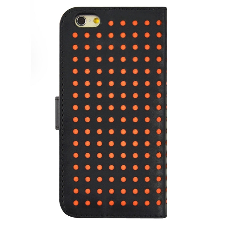 Ultra-thin Hollow Out Dot Horizontal Flip Leather Case with Card Slots & Holder for iPhone 6 Plus & 6S Plus