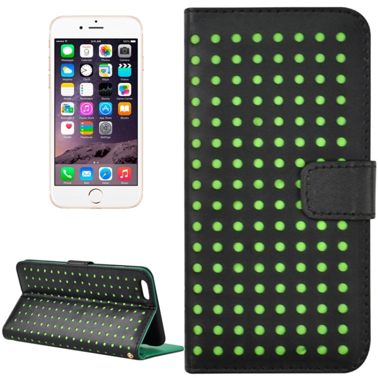 Ultra-thin Hollow Out Dot Horizontal Flip Leather Case with Card Slots & Holder for iPhone 6 Plus & 6S Plus
