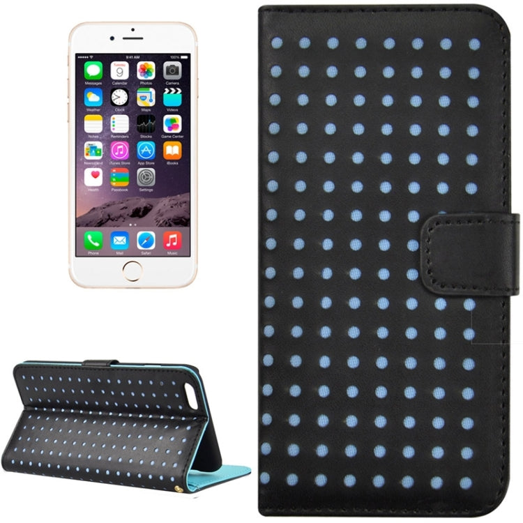 Ultra-thin Hollow Out Dot Horizontal Flip Leather Case with Card Slots & Holder for iPhone 6 Plus & 6S Plus