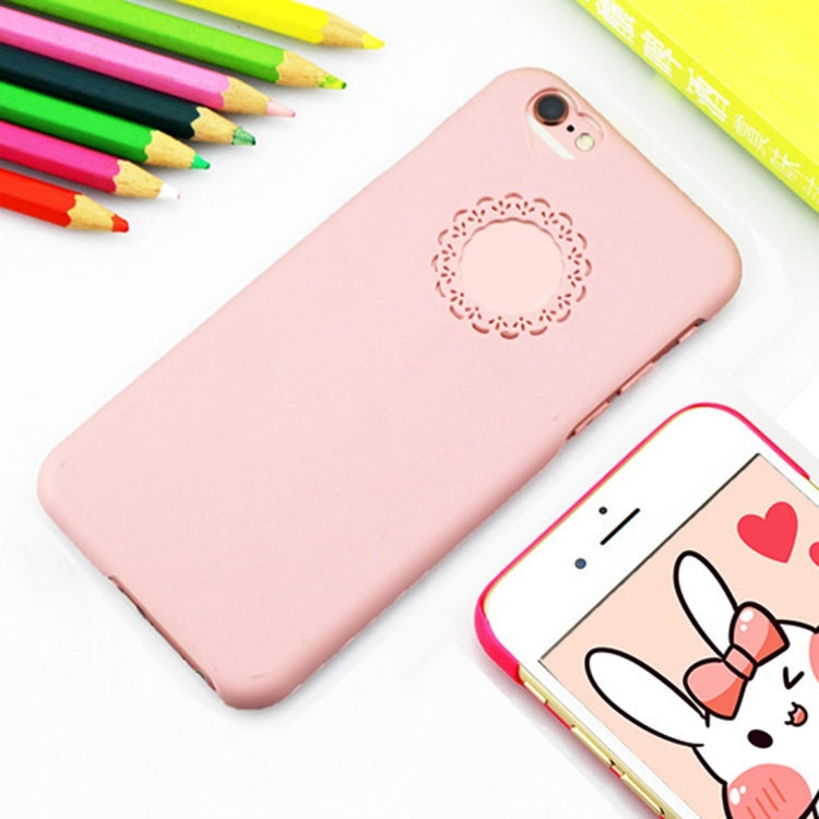 Engraving Flower Plastic Protective Case for iPhone 6 Plus