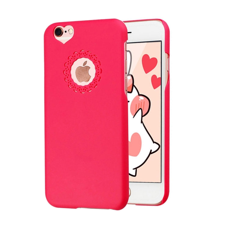 Engraving Flower Plastic Protective Case for iPhone 6 Plus