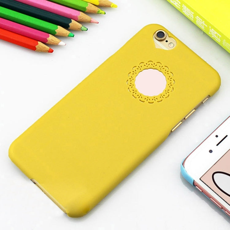 Engraving Flower Plastic Protective Case for iPhone 6 Plus
