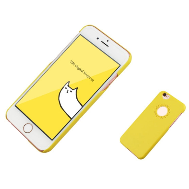 Engraving Flower Plastic Protective Case for iPhone 6 Plus