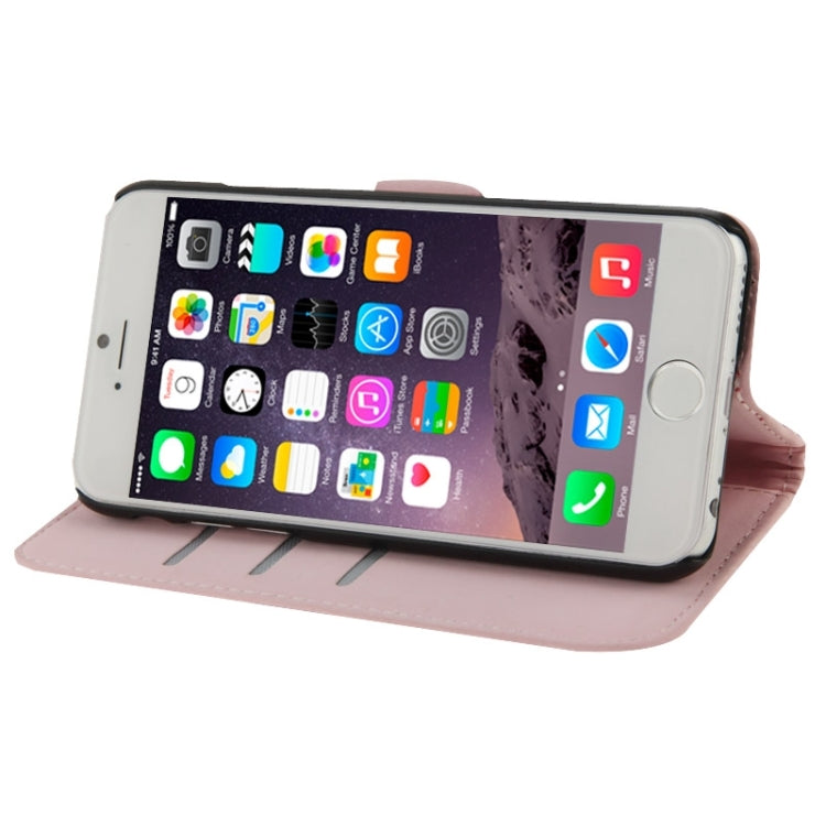 Heart Pattern Wallet Style Diamante Decorated Leather Case with Holder & Card Slots & Lanyard for iPhone 6 Plus & 6S Plus