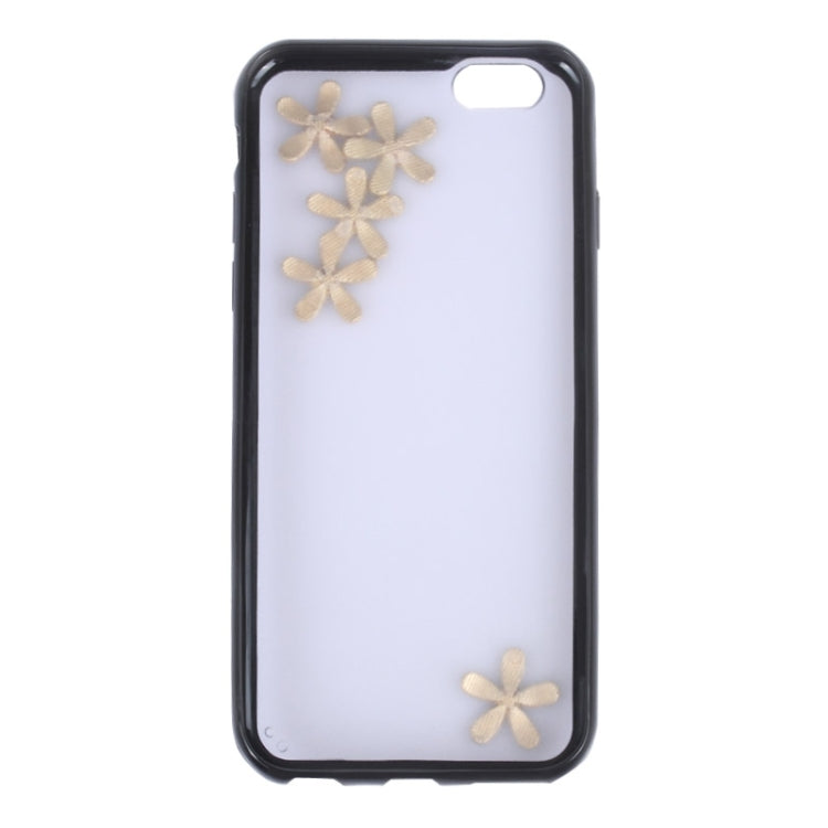 Ultra-thin Transparent Stereoscopic Diamond Encrusted Plum TPU Protective Case for iPhone 6 Plus