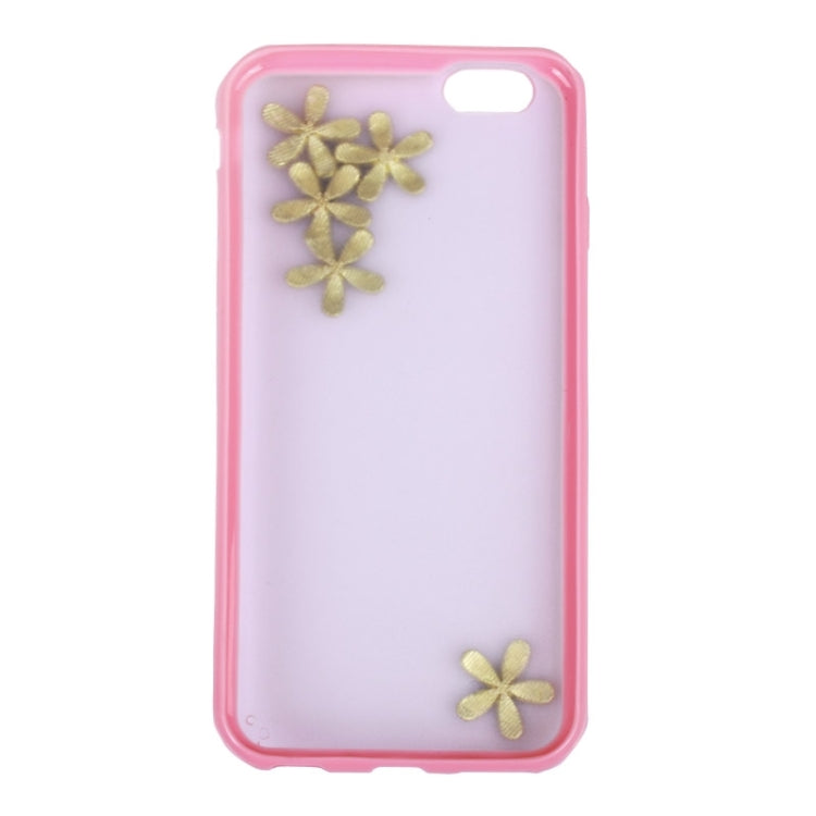 Ultra-thin Transparent Stereoscopic Diamond Encrusted Plum TPU Protective Case for iPhone 6 Plus