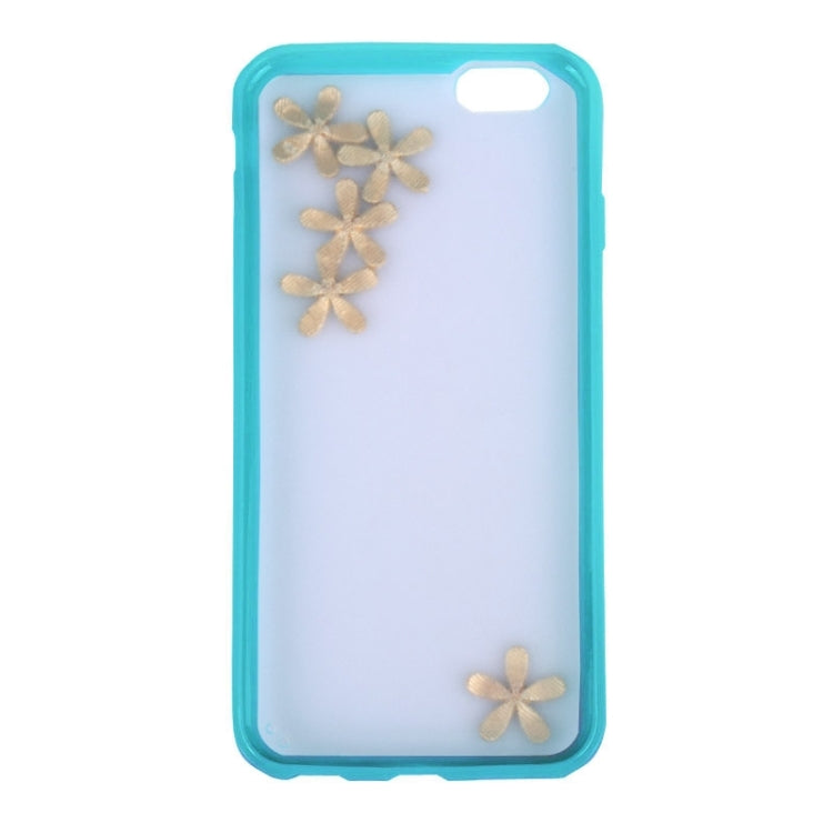 Ultra-thin Transparent Stereoscopic Diamond Encrusted Plum TPU Protective Case for iPhone 6 Plus