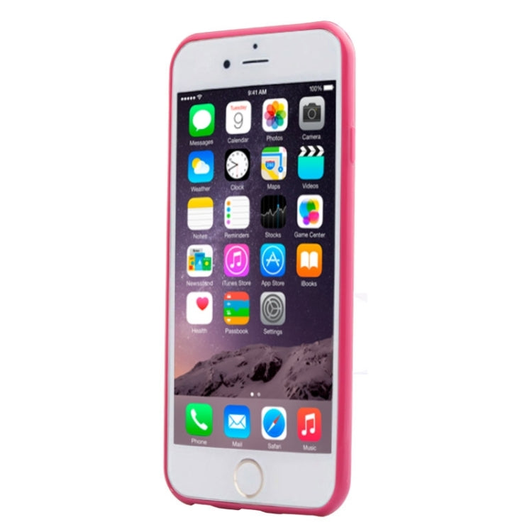 Ultra-thin Transparent Stereoscopic Diamond Encrusted Plum TPU Protective Case for iPhone 6 Plus