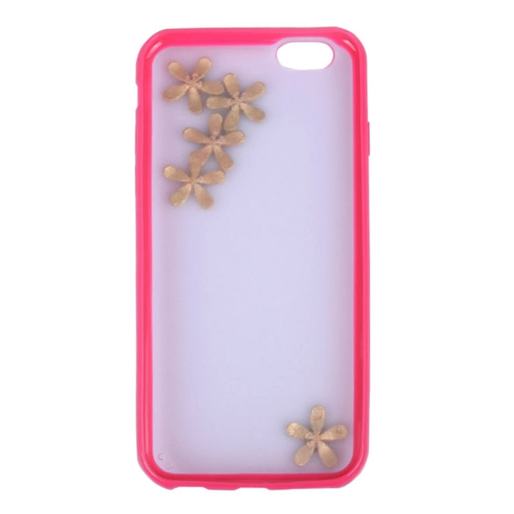 Ultra-thin Transparent Stereoscopic Diamond Encrusted Plum TPU Protective Case for iPhone 6 Plus