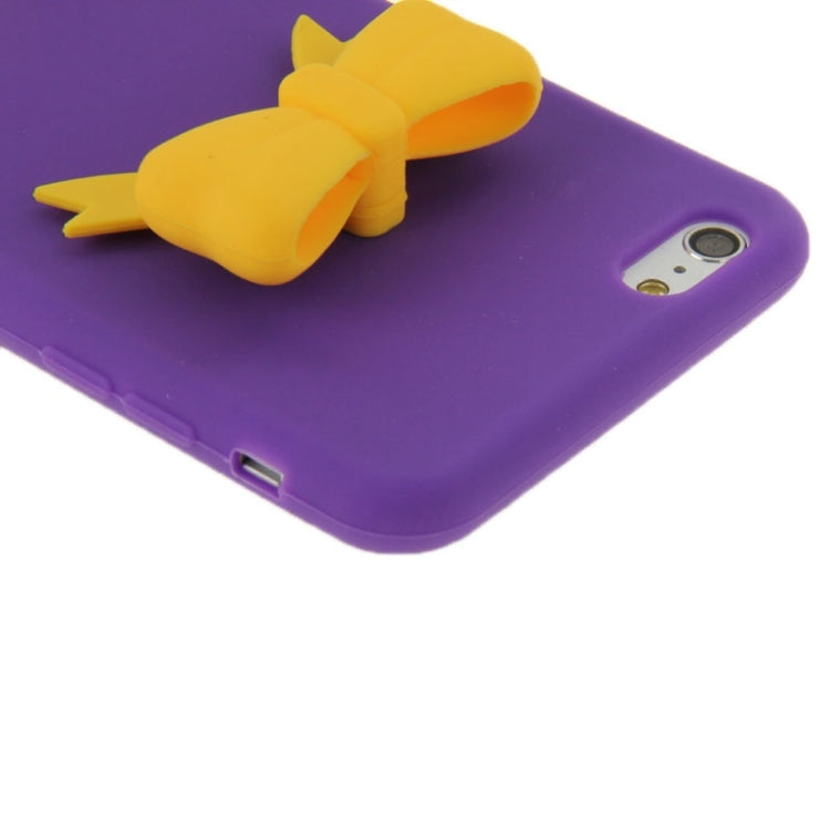 Stereoscopic Bowknot Silicone Protective Case for iPhone 6 Plus