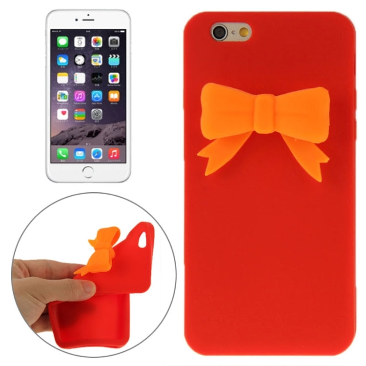 Stereoscopic Bowknot Silicone Protective Case for iPhone 6 Plus