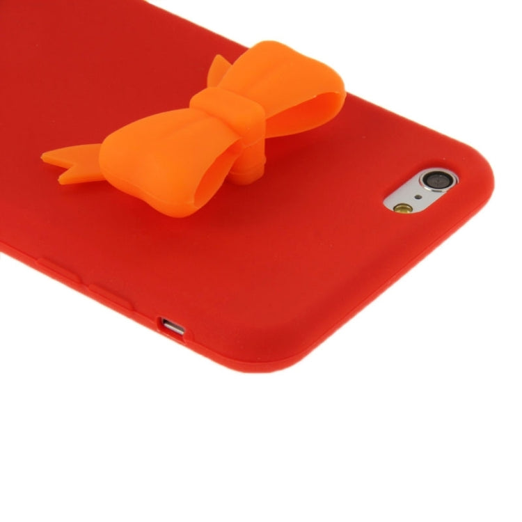 Stereoscopic Bowknot Silicone Protective Case for iPhone 6 Plus