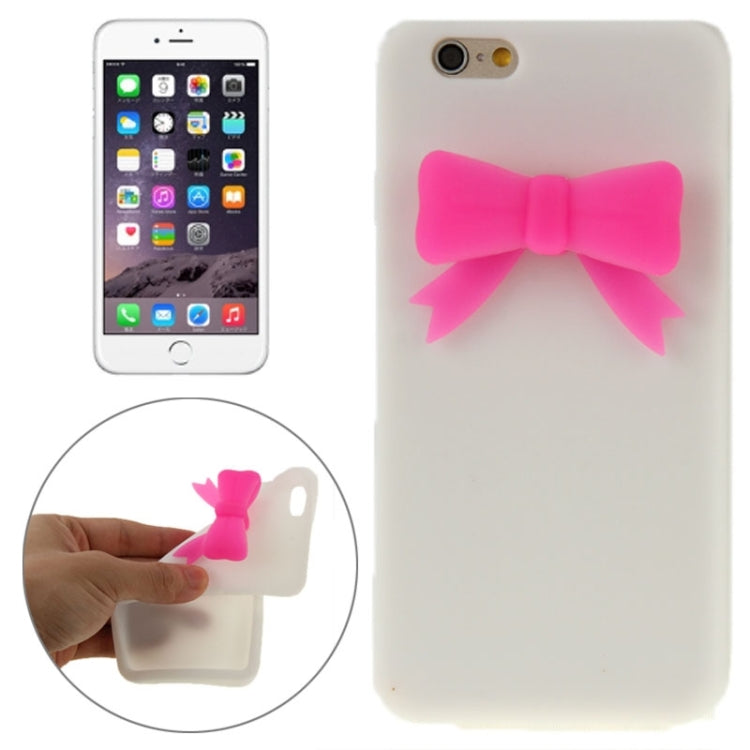 Stereoscopic Bowknot Silicone Protective Case for iPhone 6 Plus