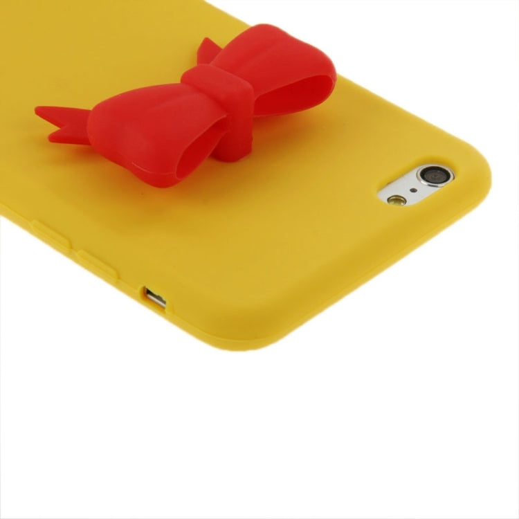 Stereoscopic Bowknot Silicone Protective Case for iPhone 6 Plus