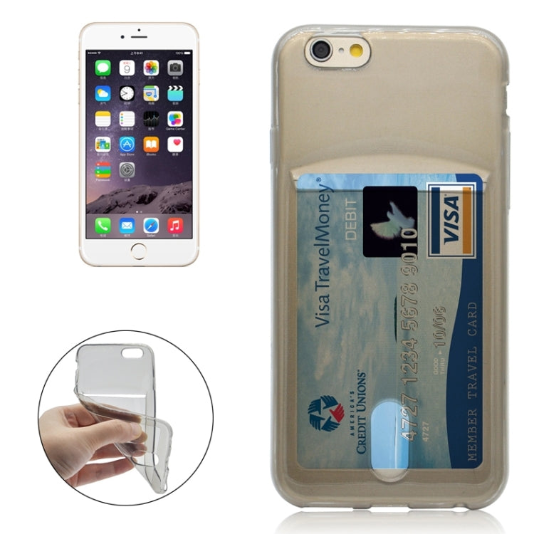 Ultrathin TPU Protective Case with Card Slot for iPhone 6 Plus & 6S Plus