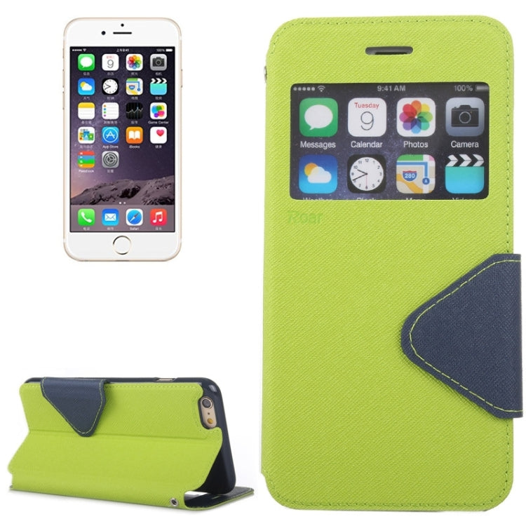 For iPhone 6 Plus & 6s Plus Roar Cross Texture Flip Leather Case with Holder & Card Slot & Caller ID Window