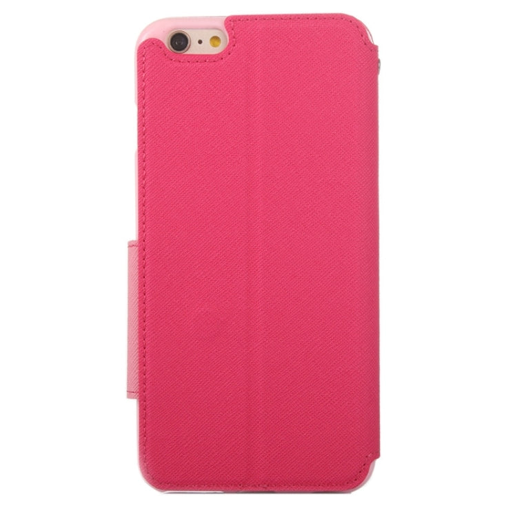 For iPhone 6 Plus & 6s Plus Roar Cross Texture Flip Leather Case with Holder & Card Slot & Caller ID Window
