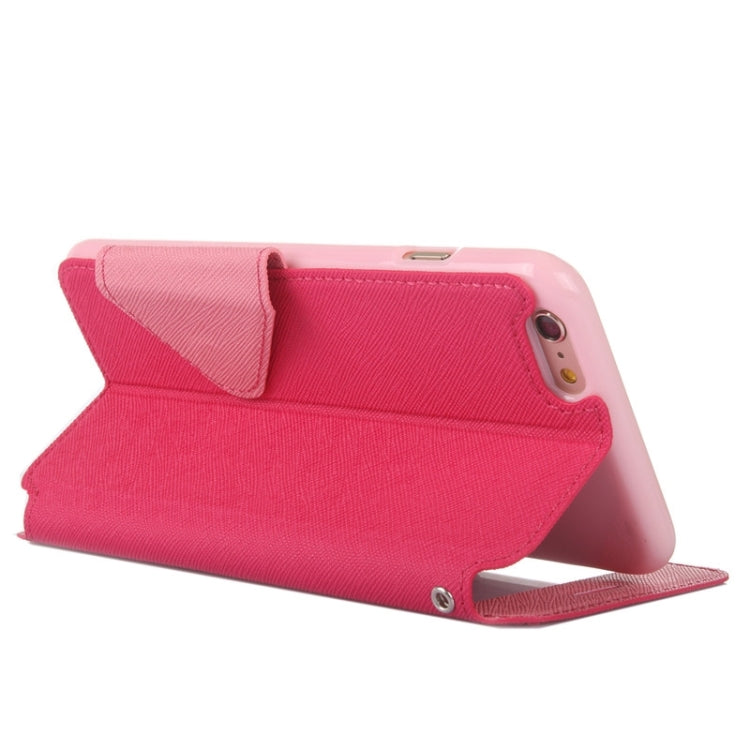 For iPhone 6 Plus & 6s Plus Roar Cross Texture Flip Leather Case with Holder & Card Slot & Caller ID Window