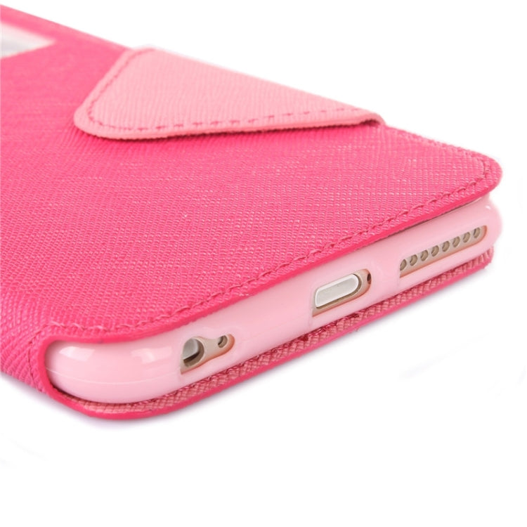 For iPhone 6 Plus & 6s Plus Roar Cross Texture Flip Leather Case with Holder & Card Slot & Caller ID Window