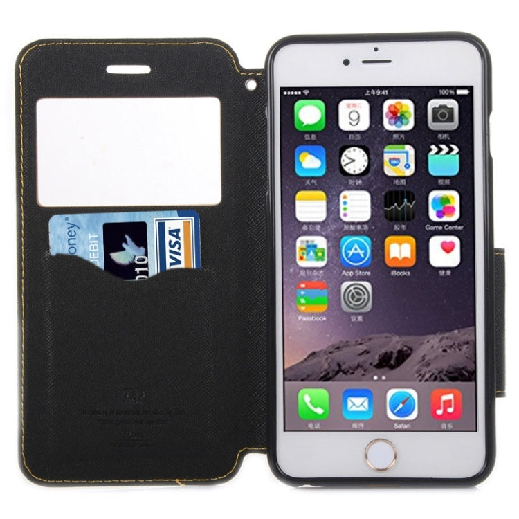 For iPhone 6 Plus & 6s Plus Roar Cross Texture Flip Leather Case with Holder & Card Slot & Caller ID Window