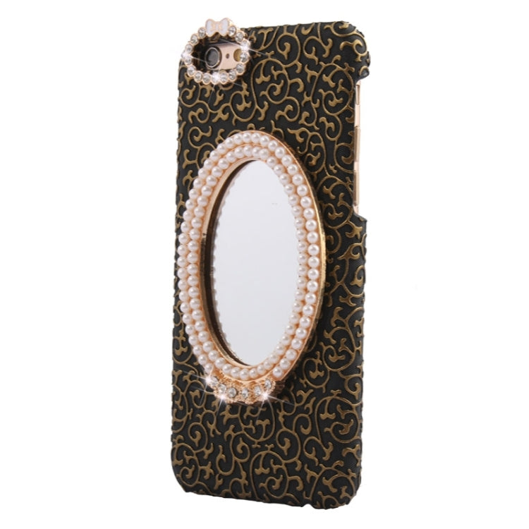 Stereoscopic Diamond Encrusted Mirror & Bowknot Plastic Case for iPhone 6 Plus