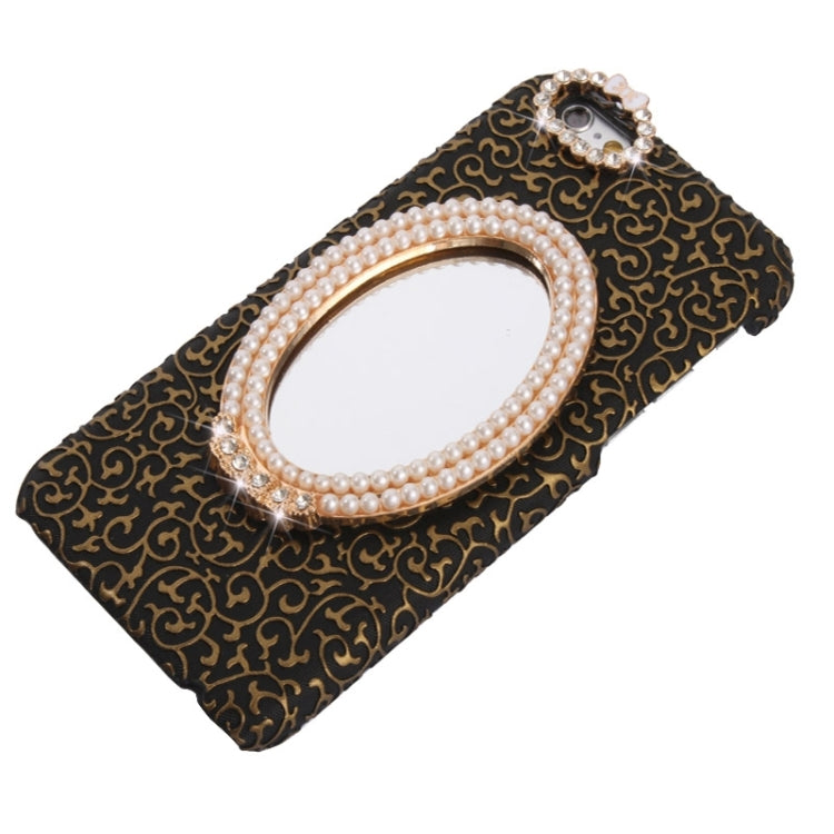 Stereoscopic Diamond Encrusted Mirror & Bowknot Plastic Case for iPhone 6 Plus