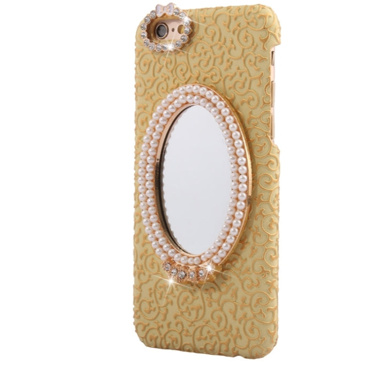 Stereoscopic Diamond Encrusted Mirror & Bowknot Plastic Case for iPhone 6 Plus